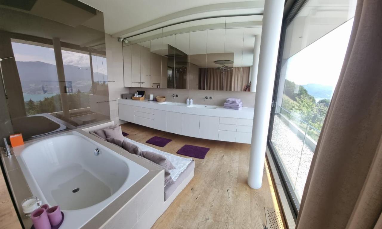 Attersee Luxury Design Villa With Dream Views, Large Pool And Sauna Nussdorf am Attersee Buitenkant foto