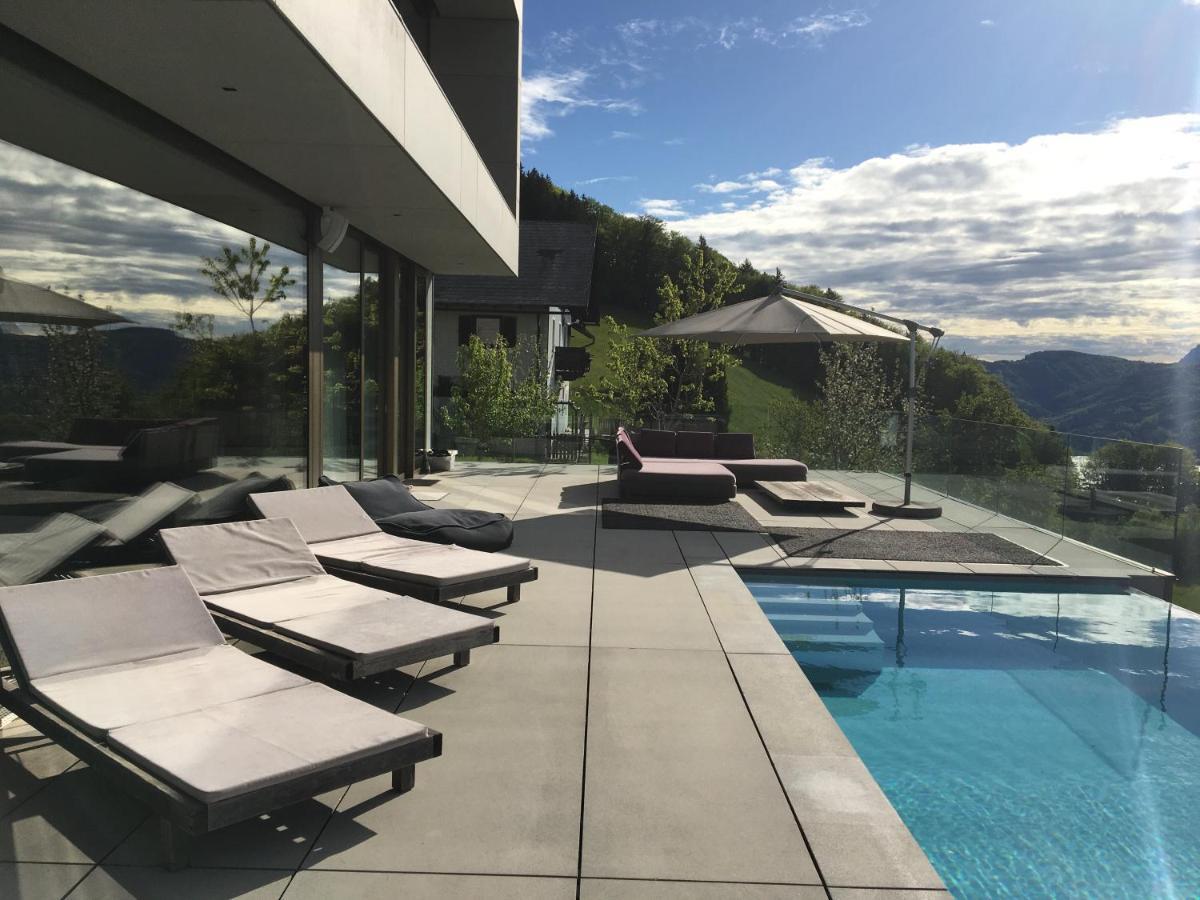 Attersee Luxury Design Villa With Dream Views, Large Pool And Sauna Nussdorf am Attersee Buitenkant foto