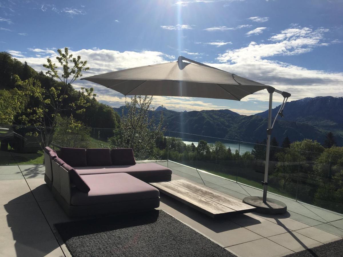 Attersee Luxury Design Villa With Dream Views, Large Pool And Sauna Nussdorf am Attersee Buitenkant foto
